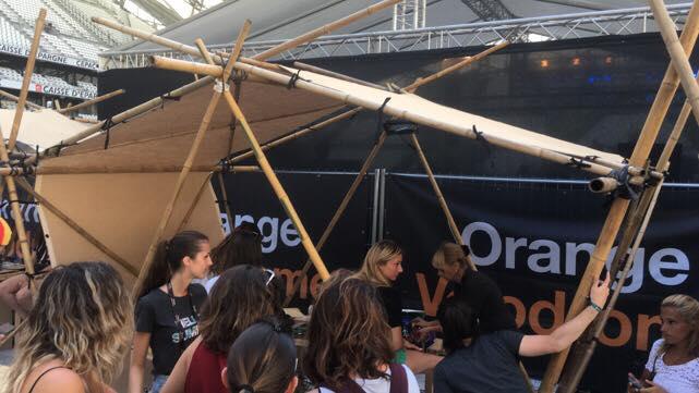 Stand tatouage au Summer Stadium Festival 2018