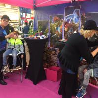 Stand maquillage version Supers Héros